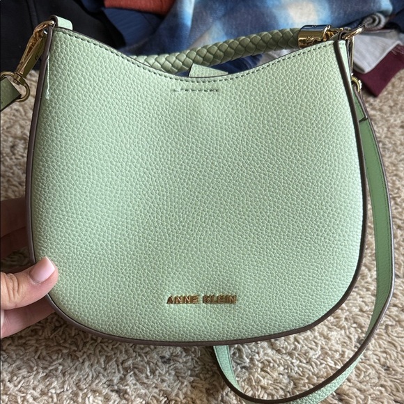Anne Klein Handbags - Anne Klein Green Crossbody Bag with Structured Elegance